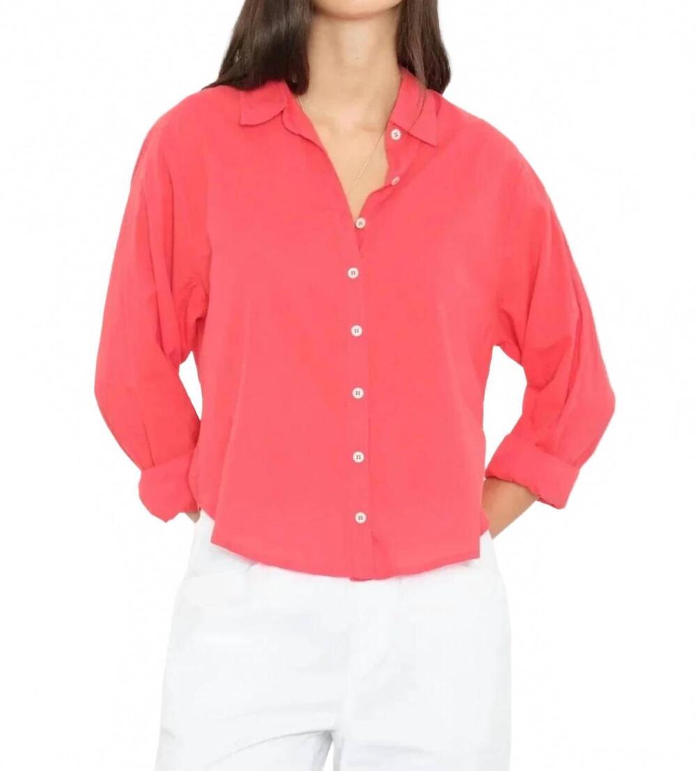 NEW XIRENA bowie button-up shirt in red sky